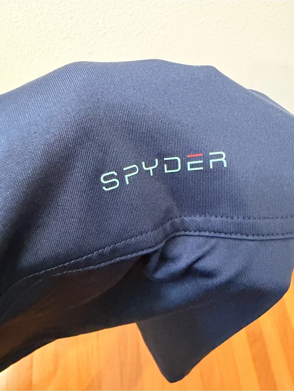 Spyder Boys Large 12/14 Navy Performance Hooded Short Sleeve Pocket Athletic